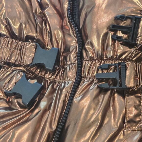 NWT Nichole Lynel NL The Label Metallic Copper Puffer Belted Snow Suit-Size L - Picture 12 of 15